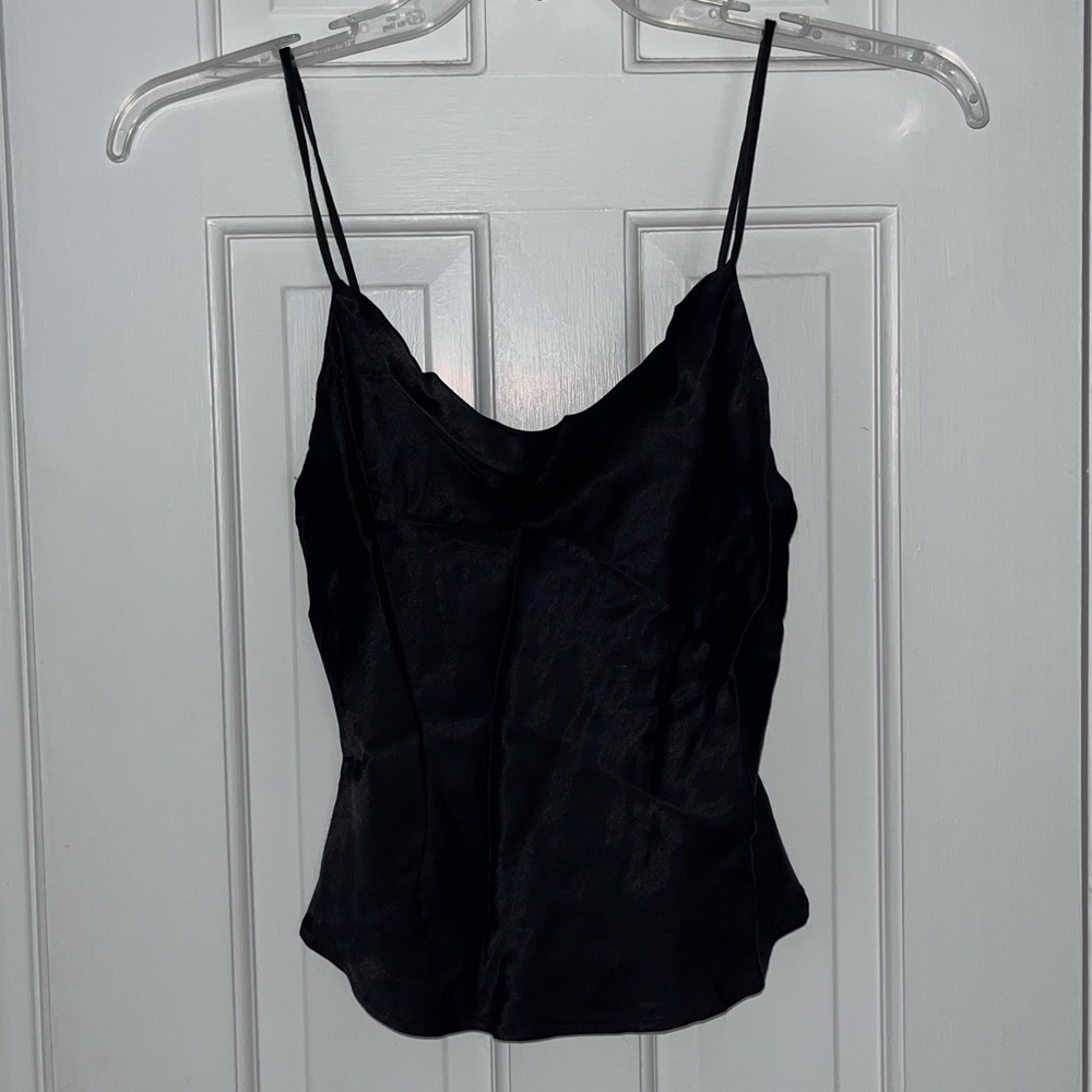 NWT Zara Satin Silky Cowl Neck Tank
